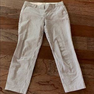 Beautiful seersucker J Crew Cafe Capris - size 4 - free shipping